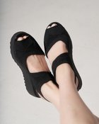 【フィットフィット/fitfit】の厚底ニットアジャスタブルサンダル ブラック&times;ブラック|ID: prp329100004496516 ipo3291000000036038273