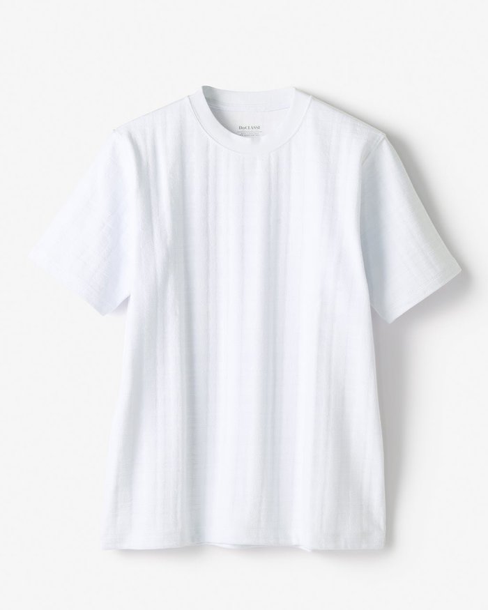 【ドゥクラッセ/DoCLASSE / MEN】のジャガード編みサラッとT インテリア・キッズ・メンズ・レディースファッション・服の通販 founy(ファニー) https://founy.com/ ファッション Fashion メンズファッション MEN トップス・カットソー Tops/Tshirt/Men シャツ Shirts ポロシャツ Polo Shirts NEW・新作・新着・新入荷 New Arrivals インナー Inner チェック Check メンズ Mens 夏 Summer |ID: prp329100004503343 ipo3291000000031780352