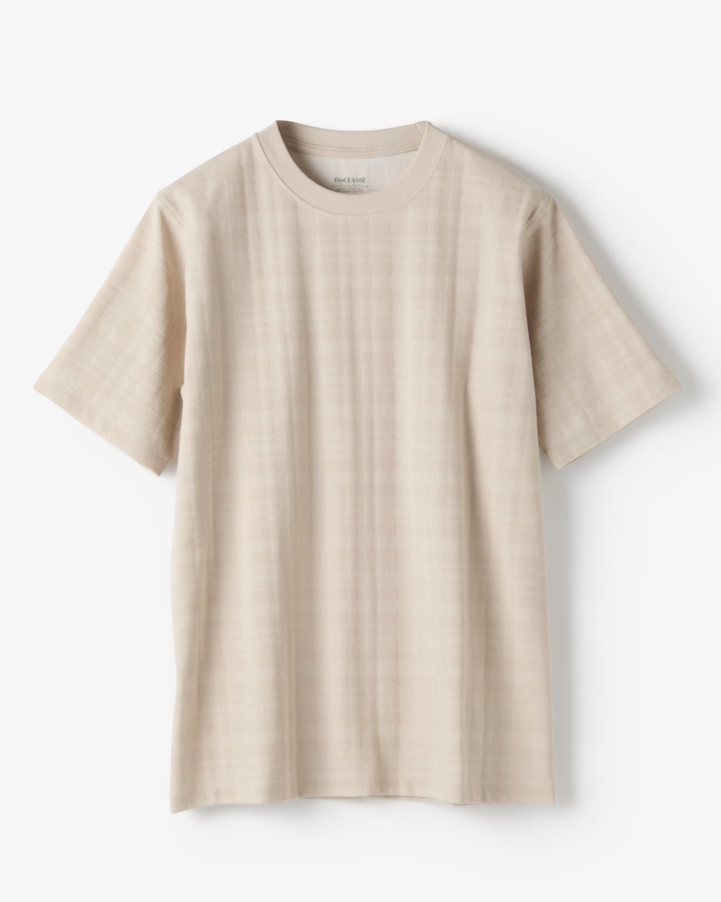 【ドゥクラッセ/DoCLASSE / MEN】のジャガード編みサラッとT インテリア・キッズ・メンズ・レディースファッション・服の通販 founy(ファニー) 　ファッション　Fashion　メンズファッション　MEN　トップス・カットソー　Tops/Tshirt/Men　シャツ　Shirts　ポロシャツ　Polo Shirts　NEW・新作・新着・新入荷　New Arrivals　インナー　Inner　チェック　Check　メンズ　Mens　夏　Summer　グレージュ|ID: prp329100004503343 ipo3291000000031780356