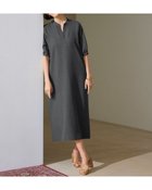 【ドゥクラッセ/DoCLASSE】のリネンタッチ・パフ袖サックワンピース グレー|ID:prp329100004506534
