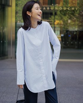 【ドゥクラッセ/DoCLASSE】 細番手コットン・ロングシャツ人気、トレンドファッション・服の通販 founy(ファニー) ファッション Fashion レディースファッション WOMEN トップス・カットソー Tops/Tshirt シャツ/ブラウス Shirts/Blouses なめらか Smooth カフス Cuffs スマート Smart モダン Modern ヨーク Yoke ロング Long |ID:prp329100004515269