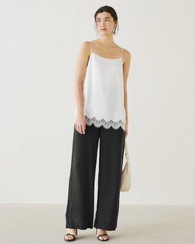 【ドゥクラッセ/DoCLASSE】 ビンテージサテン・ワイドパンツ人気、トレンドファッション・服の通販 founy(ファニー) ファッション Fashion レディースファッション WOMEN パンツ Pants NEW・新作・新着・新入荷 New Arrivals エレガント 上品 Elegant ドレープ Drape ドローコード Draw Cord ワイド Wide |ID:prp329100004515272