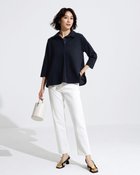 【ドゥクラッセ/DoCLASSE】のストレッチジョーゼット・スキッパーシャツ 人気、トレンドファッション・服の通販 founy(ファニー) ファッション Fashion レディースファッション WOMEN トップス・カットソー Tops/Tshirt シャツ/ブラウス Shirts/Blouses ロング / Tシャツ T-Shirts カットソー Cut and Sewn カットソー Cut And Sew サテン Satin スキッパー Skipper ドレープ Drape thumbnail ミッドナイトブルー|ID: prp329100004516389 ipo3291000000031917126