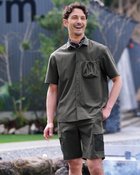 【ドゥクラッセ/DoCLASSE / MEN】の360&deg;ストレッチ高通気DotAirカーゴショーツ チャコール|ID: prp329100004522373 ipo3291000000031989275