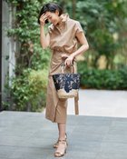 【ドゥクラッセ/DoCLASSE】のコットン混ブロード・ラップ風シャツワンピース ライトトープ|ID: prp329100004522375 ipo3291000000031989288