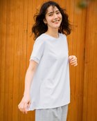【ドゥクラッセ/DoCLASSE】のシアー二重袖長め丈/スーピマ・ドゥクラッセTシャツ ホワイト|ID: prp329100004522381 ipo3291000000031989327