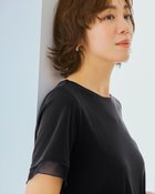 【ドゥクラッセ/DoCLASSE】のシアー二重袖長め丈/スーピマ・ドゥクラッセTシャツ ブラック|ID: prp329100004522381 ipo3291000000031989329