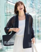 【ドゥクラッセ/DoCLASSE】のからみ織り・メッシュジャケット ネイビー|ID: prp329100004522388 ipo3291000000031989412