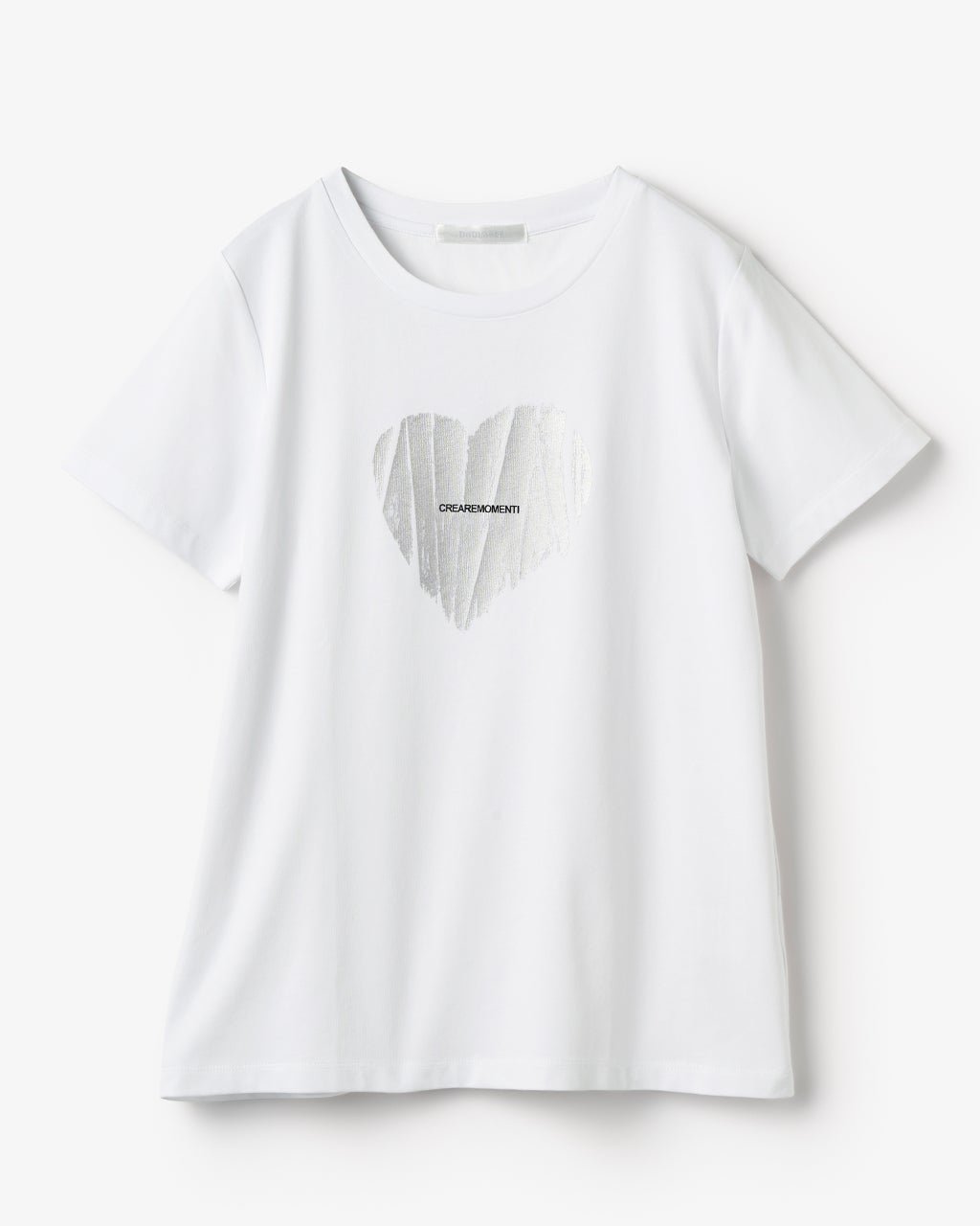 【ドゥクラッセ/DoCLASSE】のメタリックデザインTシャツ インテリア・キッズ・メンズ・レディースファッション・服の通販 founy(ファニー) 　ファッション　Fashion　レディースファッション　WOMEN　トップス・カットソー　Tops/Tshirt　シャツ/ブラウス　Shirts/Blouses　ロング / Tシャツ　T-Shirts　NEW・新作・新着・新入荷　New Arrivals　なめらか　Smooth　グラフィック　Graphic　プリント　Print　エレガント 上品　Elegant　夏　Summer　シルバー|ID: prp329100004522395 ipo3291000000031989435