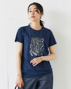 【ドゥクラッセ/DoCLASSE】のメタリックデザインTシャツ ネイビー|ID: prp329100004522395 ipo3291000000032426762