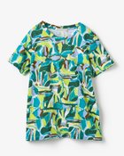 【ドゥクラッセ/DoCLASSE】の綿スラブ・総柄プリントTシャツ グリーン|ID: prp329100004522398 ipo3291000000031989456
