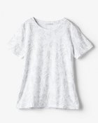 【ドゥクラッセ/DoCLASSE】の綿スラブ・総柄プリントTシャツ シルバー×ホワイト|ID: prp329100004522398 ipo3291000000031989458