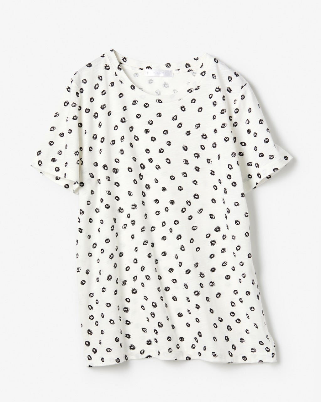 【ドゥクラッセ/DoCLASSE】の綿スラブ・総柄プリントTシャツ インテリア・キッズ・メンズ・レディースファッション・服の通販 founy(ファニー) 　ファッション　Fashion　レディースファッション　Fashion for Women　トップス・カットソー　Cut & Sew Tops　シャツ・ブラウス・オフィスカジュアル　Elegant Blouses & Button-Ups　ロングTシャツ・Tシャツ　Longline T-Shirts & Tees　カットソー・ベーシックTシャツ　Cut-and-Sewn Tops / Stretch Tees & Basics　カットソー　Cut and Sewn Top　シンプル　Simple, Minimal　プリント　Print, Printed Pattern　ボトム　Bottoms, Lower Wear　人気　Popular, Best Seller　夏　Summer　ドット|ID: prp329100004522398 ipo3291000000032868745