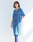 【ドゥクラッセ/DoCLASSE】のUVスラブ・フロントタックワンピース/普通丈 ブルー×ネイビー|ID: prp329100004522400 ipo3291000000031989475
