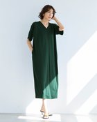 【ドゥクラッセ/DoCLASSE】のUVスラブ・フロントタックワンピース/長め丈 グリーン|ID: prp329100004522402 ipo3291000000031989502