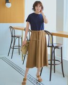 【ドゥクラッセ/DoCLASSE】の異素材コンビ・カーゴワンピース ネイビー×ブラウン|ID: prp329100004522405 ipo3291000000031989506