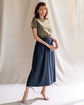 【ドゥクラッセ/DoCLASSE】の異素材コンビ・カーゴワンピース 人気、トレンドファッション・服の通販 founy(ファニー) ファッション Fashion レディースファッション Fashion for Women ワンピース Dresses なめらか Smooth, Silky Texture カットソー Cut and Sewn Top セットアップ Set-Up, Coordinated Outfit ドッキング Docking, Mixed Material ワッシャー Washer, Crinkled Finish 人気 Popular, Best Seller 夏 Summer 春 Spring S/S・春夏 SS, Spring/Summer, Warm Season |ID:prp329100004522405