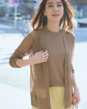 【ドゥクラッセ/DoCLASSE】 リネン混・シアーアンサンブルニット人気、トレンドファッション・服の通販 founy(ファニー) ファッション Fashion レディースファッション WOMEN トップス・カットソー Tops/Tshirt ニット Knit Tops アンサンブル Knit Ensemble NEW・新作・新着・新入荷 New Arrivals アンサンブル Ensemble インナー Inner カーディガン Cardigan セーター Sweater ノースリーブ No Sleeve リネン Linen エレガント 上品 Elegant |ID:prp329100004522410