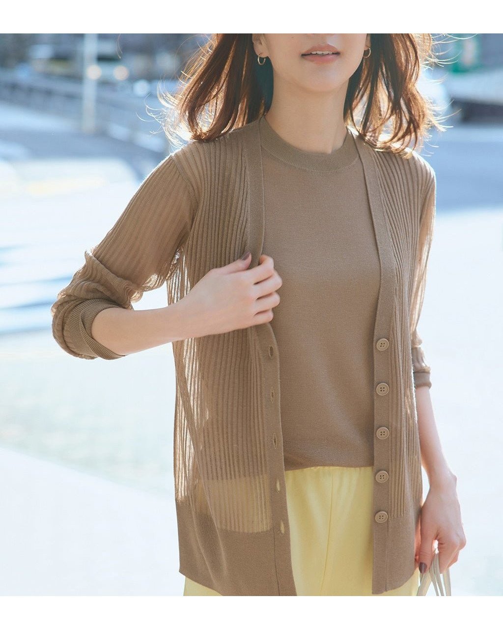 【ドゥクラッセ/DoCLASSE】のリネン混・シアーアンサンブルニット 人気、トレンドファッション・服の通販 founy(ファニー) 　ファッション　Fashion　レディースファッション　WOMEN　トップス・カットソー　Tops/Tshirt　ニット　Knit Tops　アンサンブル　Knit Ensemble　NEW・新作・新着・新入荷　New Arrivals　アンサンブル　Ensemble　インナー　Inner　カーディガン　Cardigan　セーター　Sweater　ノースリーブ　No Sleeve　リネン　Linen　エレガント 上品　Elegant　 other-1|ID: prp329100004522410 ipo3291000000031989537