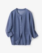 【ドゥクラッセ/DoCLASSE】のシアーニット・7分袖カーディガン ダスティーブルー|ID: prp329100004522415 ipo3291000000032868783