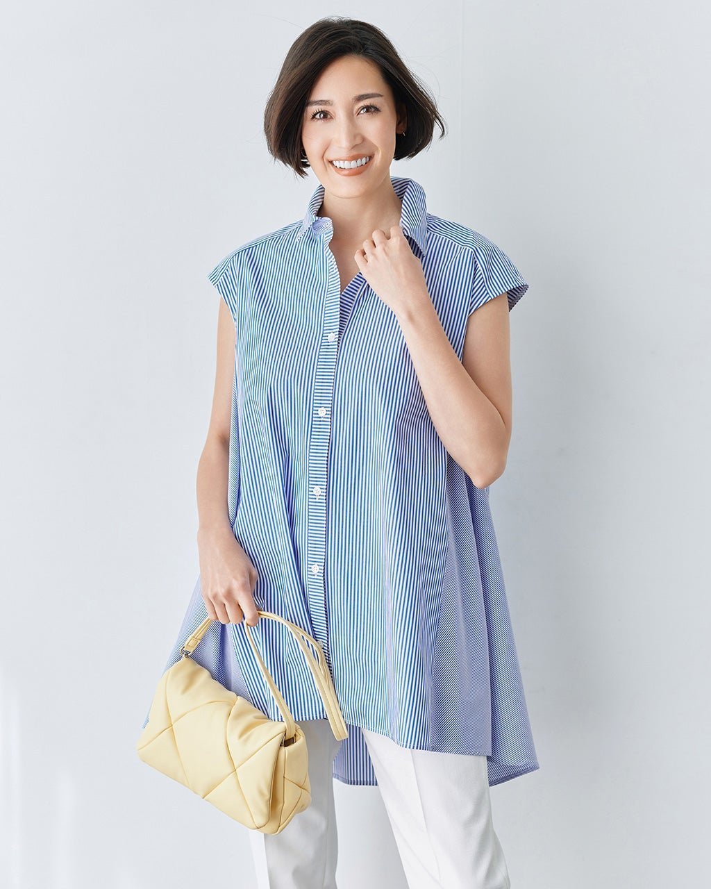 【ドゥクラッセ/DoCLASSE】のコットン混・ランダムストライプロングシャツ 人気、トレンドファッション・服の通販 founy(ファニー) 　ファッション　Fashion　レディースファッション　WOMEN　トップス・カットソー　Tops/Tshirt　シャツ/ブラウス　Shirts/Blouses　NEW・新作・新着・新入荷　New Arrivals　ストライプ　Stripe　スマート　Smart　チュニック　Tunic　ロング　Long　夏　Summer　定番　Standard　 other-1|ID: prp329100004522417 ipo3291000000031989584
