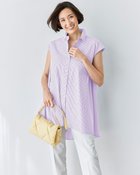 【ドゥクラッセ/DoCLASSE】のコットン混・ランダムストライプロングシャツ 人気、トレンドファッション・服の通販 founy(ファニー) ファッション Fashion レディースファッション WOMEN トップス・カットソー Tops/Tshirt シャツ/ブラウス Shirts/Blouses NEW・新作・新着・新入荷 New Arrivals ストライプ Stripe スマート Smart チュニック Tunic ロング Long 夏 Summer 定番 Standard thumbnail ライラック|ID: prp329100004522417 ipo3291000000031989593