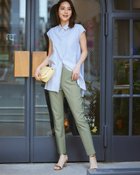 【ドゥクラッセ/DoCLASSE】のドライタッチ・美脚スリムパンツ/63cm カーキ|ID: prp329100004524169 ipo3291000000032002196