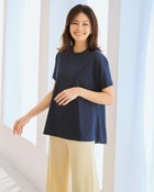 【ドゥクラッセ/DoCLASSE】の高密度シルコットン・フレアシルエットT ミッドナイトブルー|ID: prp329100004524178 ipo3291000000032002234