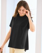 【ドゥクラッセ/DoCLASSE】の高密度シルコットン・フレアシルエットT ブラック|ID: prp329100004524178 ipo3291000000032002240