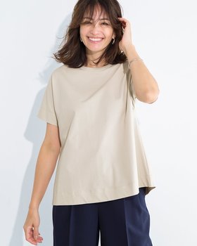 【ドゥクラッセ/DoCLASSE】の高密度シルコットン・フレアシルエットT 人気、トレンドファッション・服の通販 founy(ファニー) ファッション Fashion レディースファッション Ladies' Fashion Online トップス・カットソー Tops/Tshirt シャツ/ブラウス Shirts/Blouses ロング / Tシャツ T-Shirts カットソー Cut and Sewn カットソー Cut And Sew カモフラージュ Camouflage ショルダー Shoulder ドロップ Drop フォルム Form フレア Flare エレガント 上品 Elegant |ID:prp329100004524178
