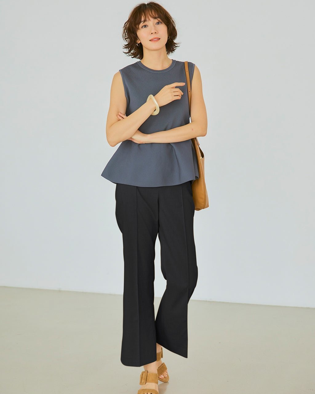 【ドゥクラッセ/DoCLASSE】のリネン混クールタッチ・ストレートパンツ/73cm 人気、トレンドファッション・服の通販 founy(ファニー) 　ファッション　Fashion　レディースファッション　WOMEN　パンツ　Pants　オケージョン　Occasion　オックス　Ox　ストレッチ　Stretch　ストレート　Straight　チェック　Check　ベスト　Vest　メランジ　Melange　リネン　Linen　NEW・新作・新着・新入荷　New Arrivals　夏　Summer　 other-1|ID: prp329100004524188 ipo3291000000032002275