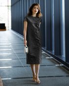 【ドゥクラッセ/DoCLASSE】のフラワージャカード・キャップスリーブワンピース ブラック|ID:prp329100004524190