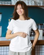 【ドゥクラッセ/DoCLASSE】のクルーネック・半袖/スーピマ・ドゥクラッセTシャツ ホワイト|ID: prp329100004524193 ipo3291000000032002292