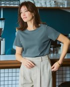 【ドゥクラッセ/DoCLASSE】のクルーネック・半袖/スーピマ・ドゥクラッセTシャツ グレーブルー|ID: prp329100004524193 ipo3291000000032002297
