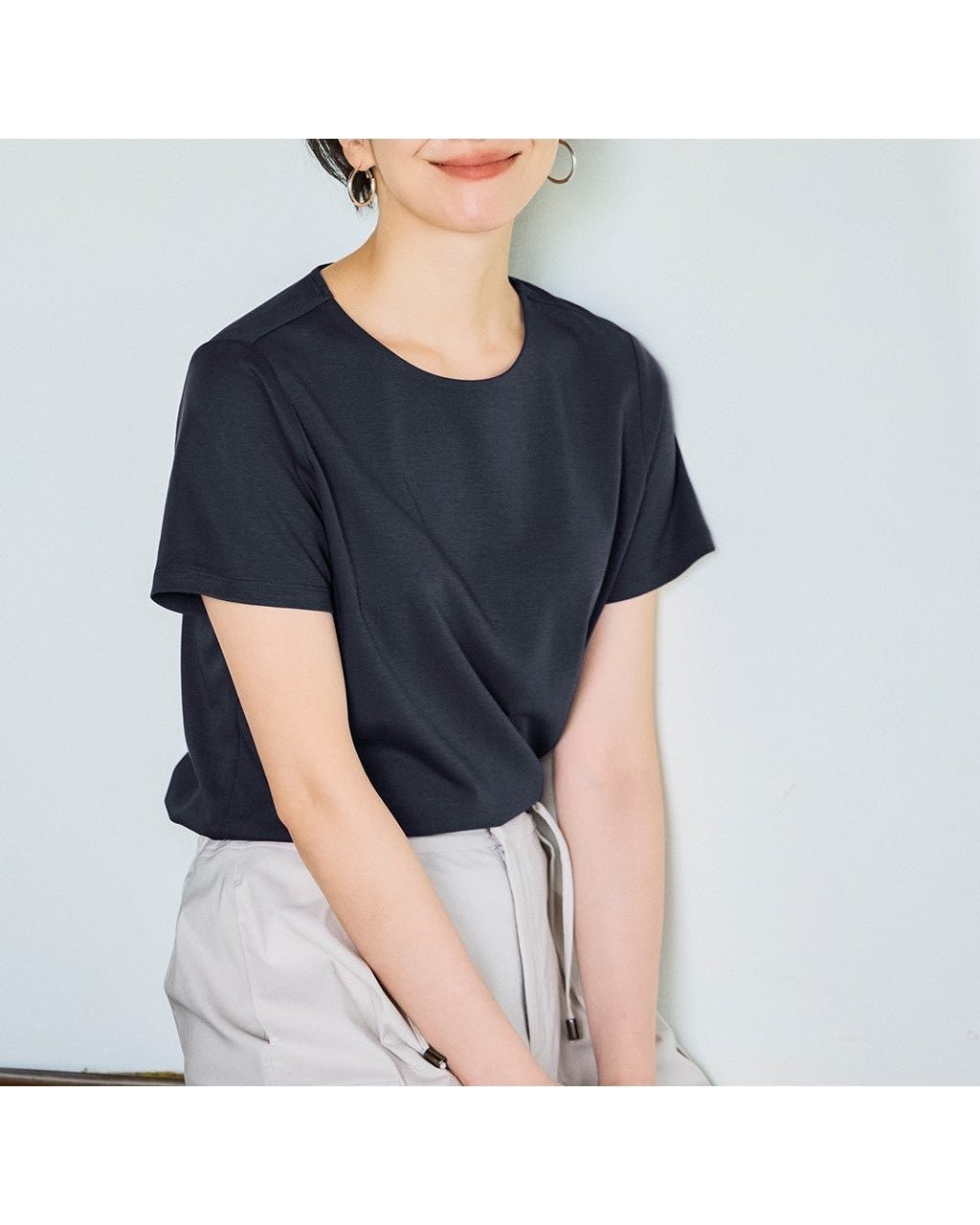 【ドゥクラッセ/DoCLASSE】のクルーネック・半袖/スーピマ・ドゥクラッセTシャツ インテリア・キッズ・メンズ・レディースファッション・服の通販 founy(ファニー) 　ファッション　Fashion　レディースファッション　Ladies' Fashion Online　トップス・カットソー　Tops/Tshirt　シャツ/ブラウス　Shirts/Blouses　ロング / Tシャツ　T-Shirts　カットソー　Cut and Sewn　インナー　Inner　カシミヤ　Cashmere　カットソー　Cut And Sew　シンプル　Simple　ジャケット　Jacket　ダブル　Double　デニム　Denim　定番　Standard　なめらか　Smooth　人気　Popularity　パール　Pearl　フロント　Front　ベーシック　Basic　半袖　Short Sleeve　おすすめ　Recommend　夏　Summer　ビジネス 仕事 通勤　Business　ミッドナイトブルー|ID: prp329100004524193 ipo3291000000032002299
