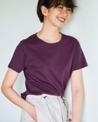 【ドゥクラッセ/DoCLASSE】のクルーネック・半袖/スーピマ・ドゥクラッセTシャツ プラム|ID: prp329100004524193 ipo3291000000032002303