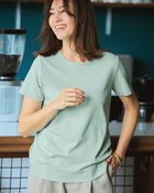 【ドゥクラッセ/DoCLASSE】のクルーネック・半袖/スーピマ・ドゥクラッセTシャツ グリーングレー|ID:prp329100004524193