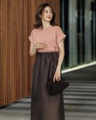 【ドゥクラッセ/DoCLASSE】のドライタッチニット・ダブル袖プルオーバー ライトピンク|ID: prp329100004524201 ipo3291000000032002327