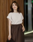 【ドゥクラッセ/DoCLASSE】のドライタッチニット・ダブル袖プルオーバー ライトグレー|ID: prp329100004524201 ipo3291000000032002328
