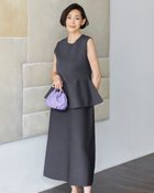 【ドゥクラッセ/DoCLASSE】のペプラムニット・スカートセットアップ グレー|ID: prp329100004524202 ipo3291000000032002333