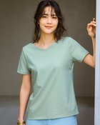 【ドゥクラッセ/DoCLASSE】の浅Vネック・半袖/スーピマ・ドゥクラッセTシャツ グリーングレー|ID: prp329100004524204 ipo3291000000032002344