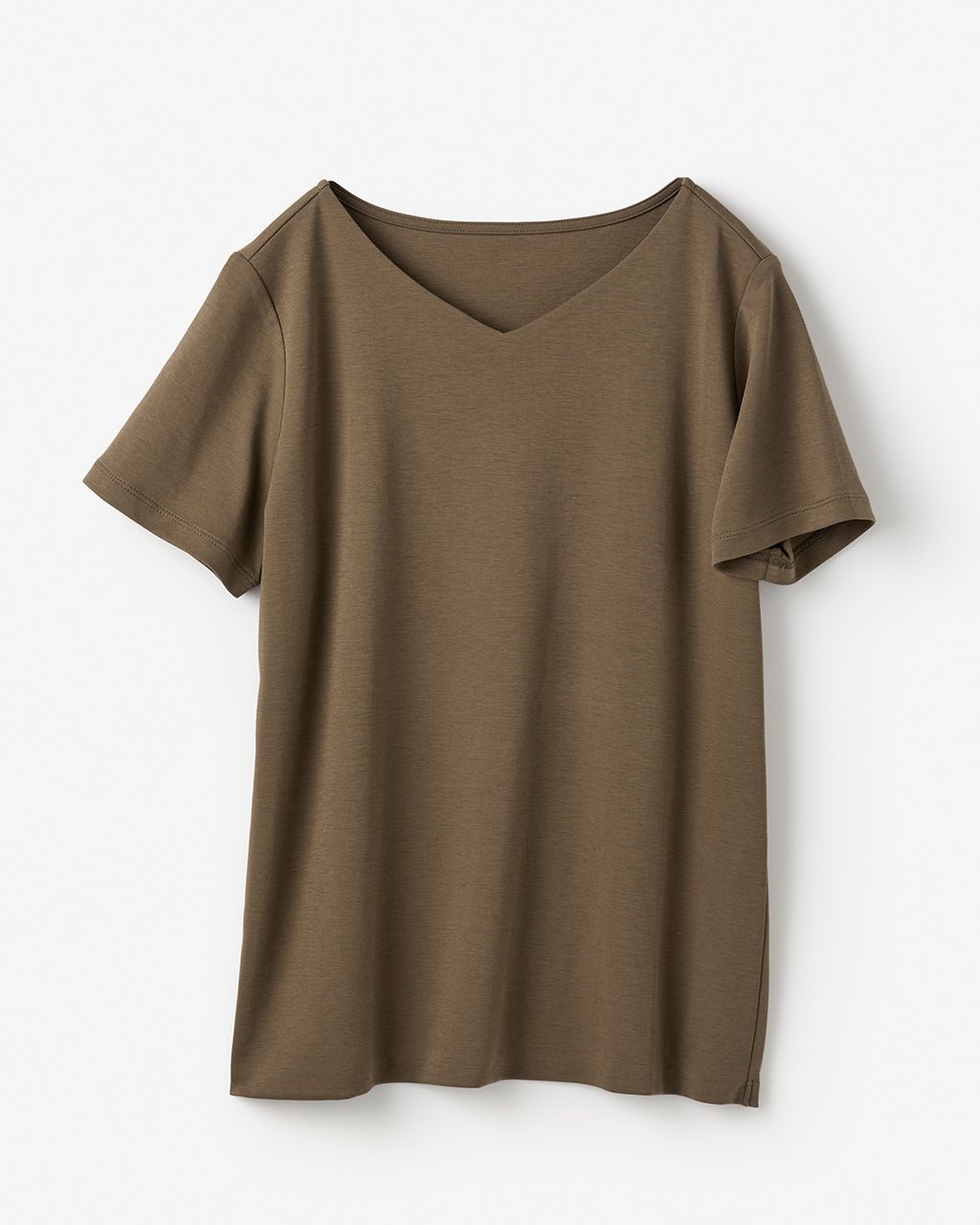 【ドゥクラッセ/DoCLASSE】の浅Vネック・半袖/スーピマ・ドゥクラッセTシャツ インテリア・キッズ・メンズ・レディースファッション・服の通販 founy(ファニー) 　ファッション　Fashion　レディースファッション　WOMEN　トップス・カットソー　Tops/Tshirt　シャツ/ブラウス　Shirts/Blouses　ロング / Tシャツ　T-Shirts　カットソー　Cut and Sewn　Vネック　V-Neck　インナー　Inner　カシミヤ　Cashmere　カットソー　Cut And Sew　シンプル　Simple　ジャケット　Jacket　ダブル　Double　デニム　Denim　定番　Standard　なめらか　Smooth　人気　Popularity　パール　Pearl　フロント　Front　ベーシック　Basic　半袖　Short Sleeve　NEW・新作・新着・新入荷　New Arrivals　おすすめ　Recommend　夏　Summer　ビジネス 仕事 通勤　Business　ダークブラウン|ID: prp329100004524204 ipo3291000000032002345
