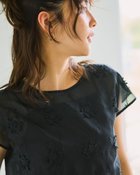 【ドゥクラッセ/DoCLASSE】のフラワー刺しゅう・シアープルオーバー ブラック|ID: prp329100004524208 ipo3291000000032002367