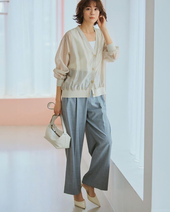 【ドゥクラッセ/DoCLASSE】の異素材コンビ・シアーカーディガン インテリア・キッズ・メンズ・レディースファッション・服の通販 founy(ファニー) https://founy.com/ ファッション Fashion レディースファッション WOMEN トップス・カットソー Tops/Tshirt カーディガン Cardigans シャツ/ブラウス Shirts/Blouses NEW・新作・新着・新入荷 New Arrivals なめらか Smooth カーディガン Cardigan コンビ Combination ジャケット Jacket トレンド Trend リブニット Rib Knit |ID: prp329100004524209 ipo3291000000032002369