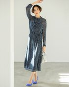 【ドゥクラッセ/DoCLASSE】のシフォンプリント・フレアスカート ネイビーパターン|ID: prp329100004527123 ipo3291000000032015304