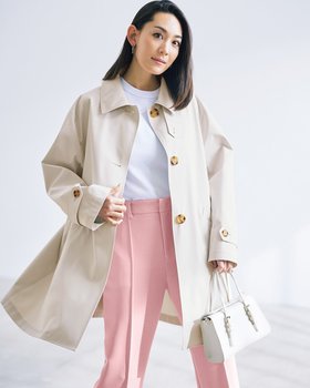 【ドゥクラッセ/DoCLASSE】 ウインドスリム・ステンカラーコート人気、トレンドファッション・服の通販 founy(ファニー) ファッション Fashion レディースファッション WOMEN アウター Coat Outerwear コート Coats フロント Front 春 Spring 防寒 Cold Protection |ID:prp329100004537536