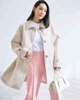 【ドゥクラッセ/DoCLASSE】のウインドスリム・ステンカラーコート 人気、トレンドファッション・服の通販 founy(ファニー) ファッション Fashion レディースファッション WOMEN アウター Coat Outerwear コート Coats フロント Front 春 Spring 防寒 Cold Protection |ID:prp329100004537536