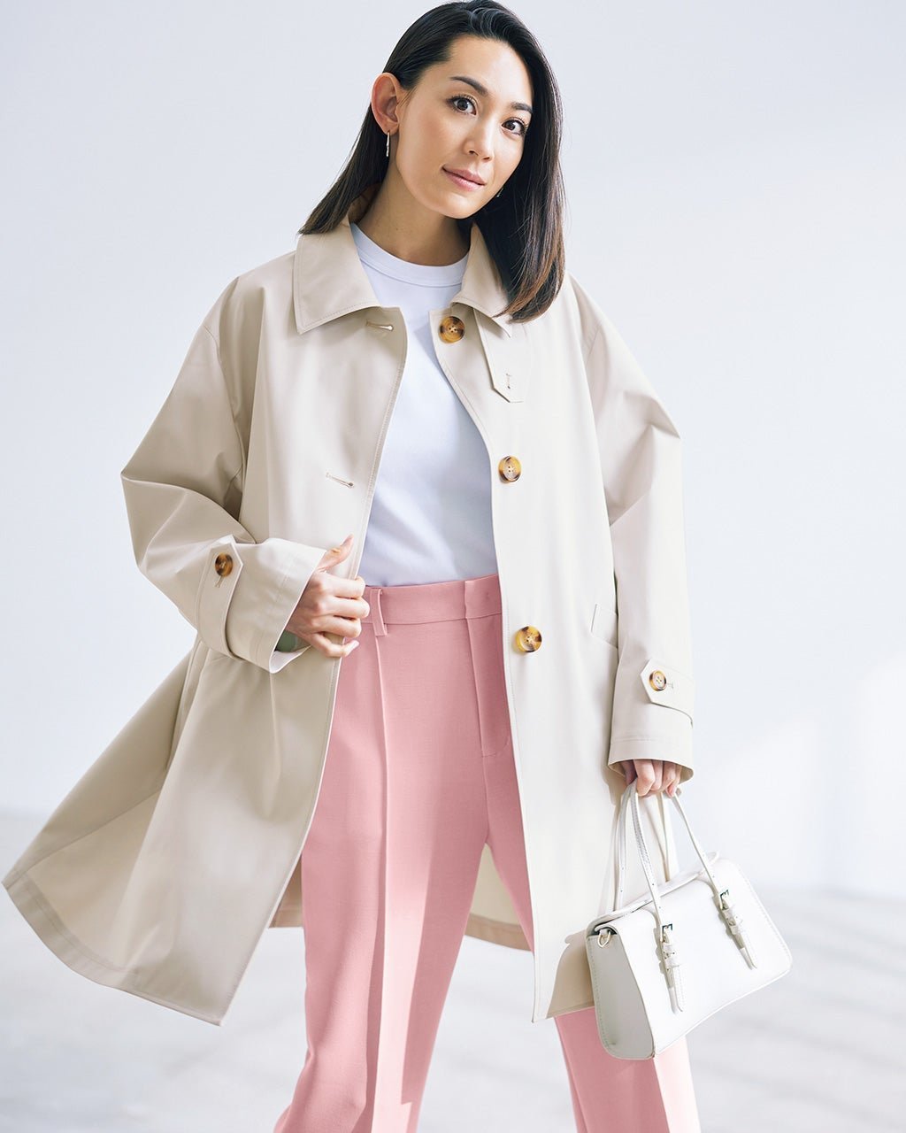 【ドゥクラッセ/DoCLASSE】のウインドスリム・ステンカラーコート 人気、トレンドファッション・服の通販 founy(ファニー) 　ファッション　Fashion　レディースファッション　WOMEN　アウター　Coat Outerwear　コート　Coats　フロント　Front　春　Spring　防寒　Cold Protection　 other-1|ID: prp329100004537536 ipo3291000000032064030
