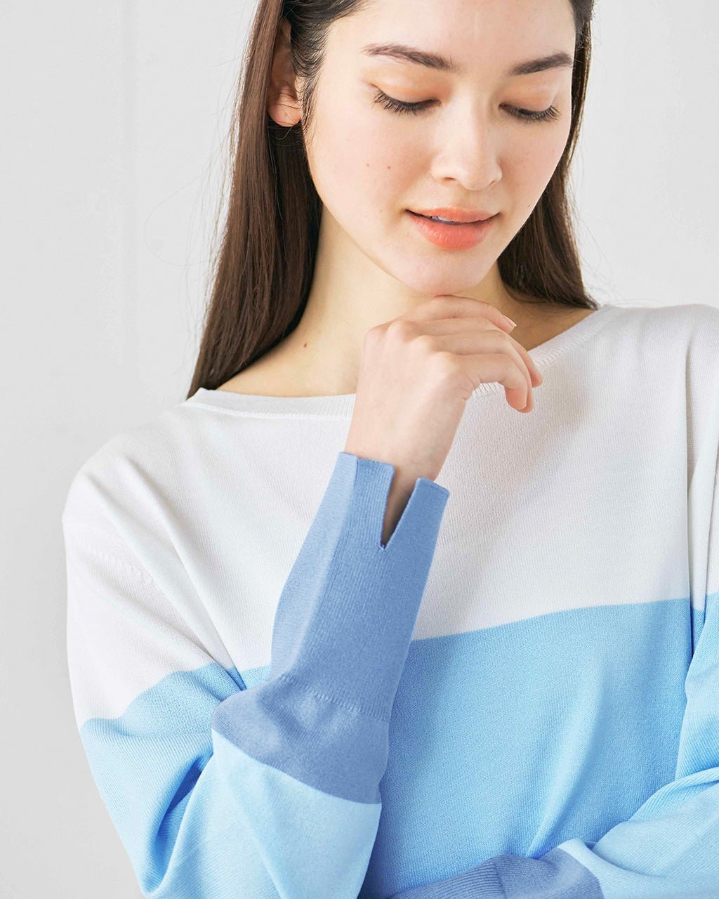 【ドゥクラッセ/DoCLASSE】のスタンダードニット・ボートネック 人気、トレンドファッション・服の通販 founy(ファニー) 　ファッション　Fashion　レディースファッション　WOMEN　トップス・カットソー　Tops/Tshirt　ニット　Knit Tops　なめらか　Smooth　カットソー　Cut And Sew　サマー　Summer　ストレッチ　Stretch　スリット　Slit　ブロック　Block　ボーダー　Border　エレガント 上品　Elegant　人気　Popularity　夏　Summer　無地　Plain Color　 other-1|ID: prp329100004543016 ipo3291000000032101947