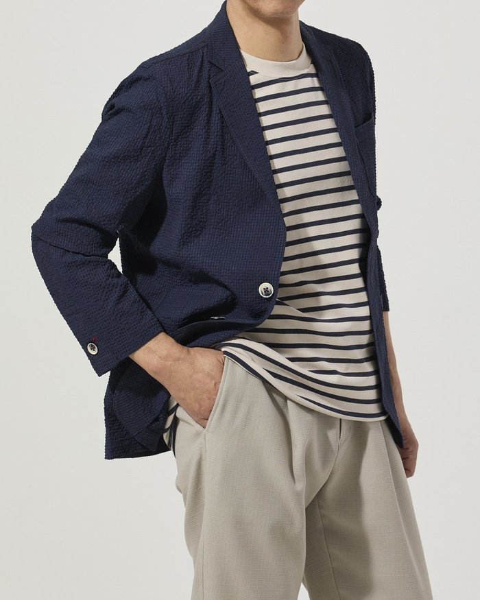 【ドゥクラッセ/DoCLASSE / MEN】のストレッチサッカージャケット/スリム インテリア・キッズ・メンズ・レディースファッション・服の通販 founy(ファニー) https://founy.com/ ファッション Fashion メンズファッション Fashion for Men ジャケット Jacket, Outerwear ストレッチ Stretch, Stretchy Fabric スリム Slim, Slim Fit ベスト Vest, Waistcoat メンズ Men's, Menswear |ID: prp329100004546697 ipo3291000000034257564